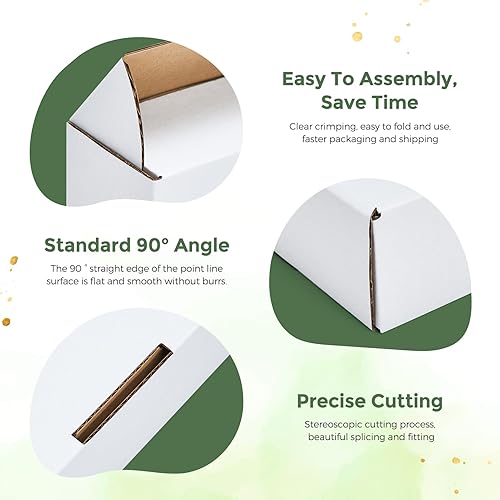 Miniatura 4 de MESHA Cajas de envío de 12 x 9 x 4 pulgadas, paquete de 20 cajas de cartón blanco corrugado para correo de pequeñas empresas, embalaje, regalo del