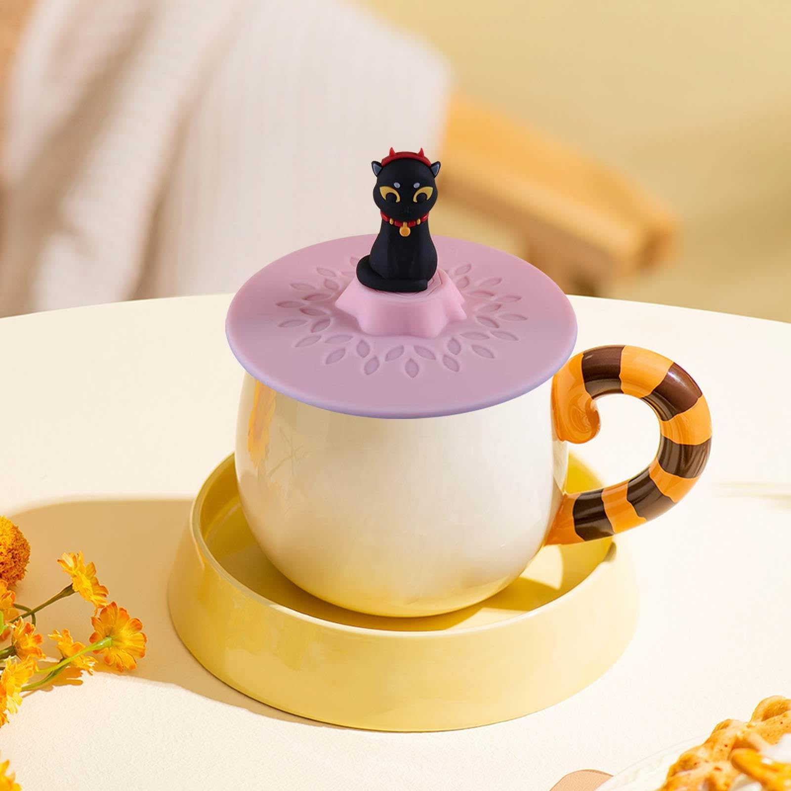 7 Coperchi Tazze A Forma Di Cartone Animato - Silicone, 10cm, Colorati E Impermeabili - Foto 4