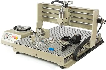 GDAE10 USB 4 Axis CNC 6090 Router Kit MACH Control + 1.5 KW VFD Water-Cooling Spindle Motor Plastic Acrylic PCB PVC Wood Carving Drilling 3D Milling Engraving Machine with Controller,Handwheel