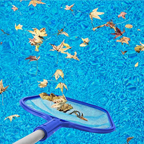 Kescher Pool, Jsdoin 120 cm lang-Teichkescher mit Teleskopstange,Feinmaschig - Für Teich, Algen & Bestway Pool,Algenkescher Nylon-Netz