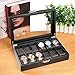 Produktbild Leder Schwarz Uhr Aufbewahrungsbox Gehäuse Schmuck Display, Kohlefaser Travel Watch Display Stand Veranstalter Uhrenkollektion Sonnenglas Box-C 8x22x33cm