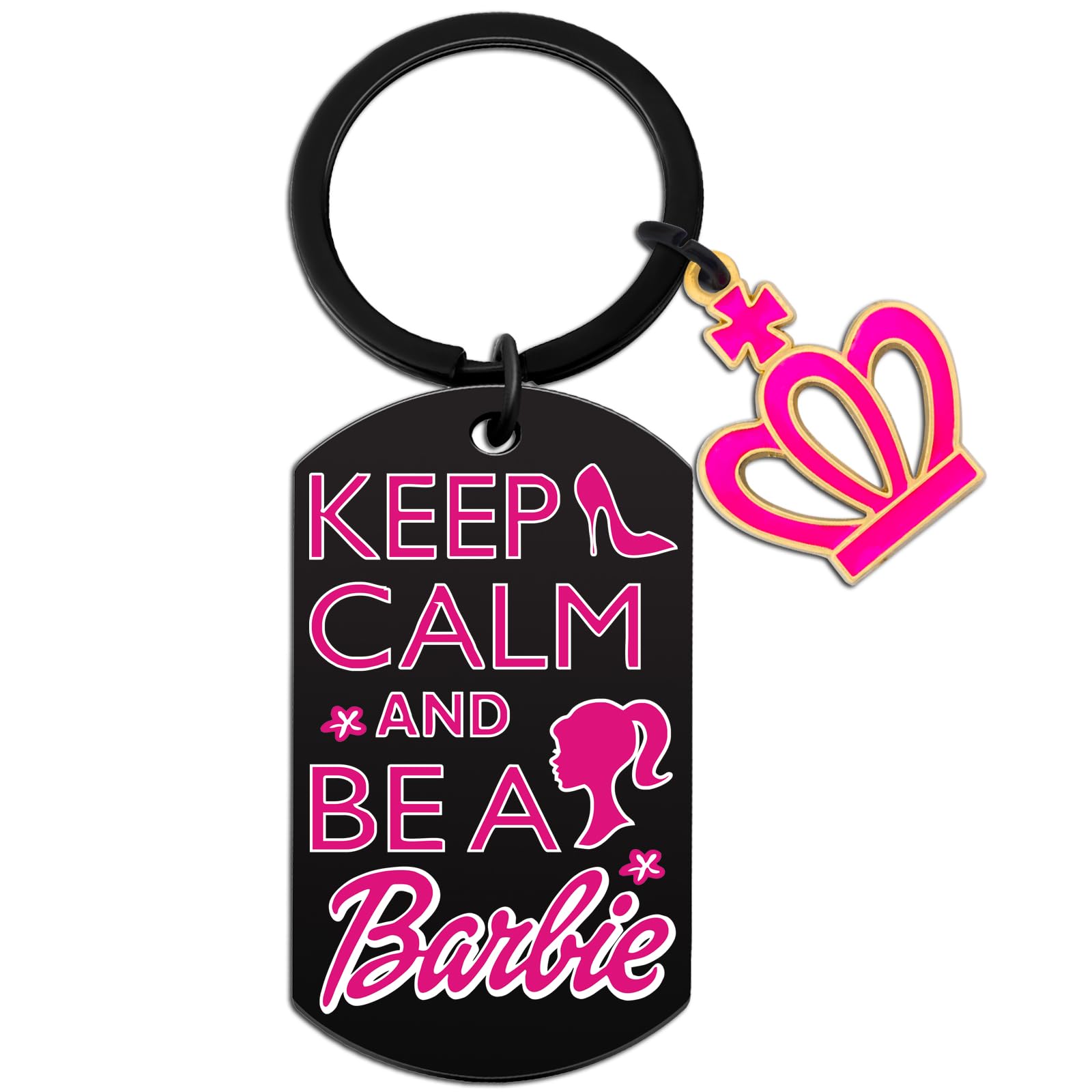 ichratiInspirational Gifts for Women Barb Merch Keychain Accessories Pink Girly Stuff