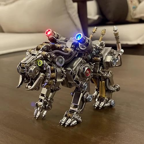 Miniatura 4 de Luminda Rompecabezas de metal 3D para adultos, kits de modelos de metal 3D de tigre de Bengala, más de 700 piezas de modelos mecánicos de metal,