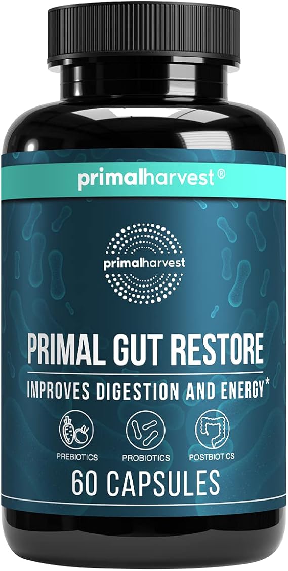 Restore for Gut Health by Primal Harvest, Primal Gut Restore w/ POSTbiotics, PREbiotics and PRObioti&hellip;