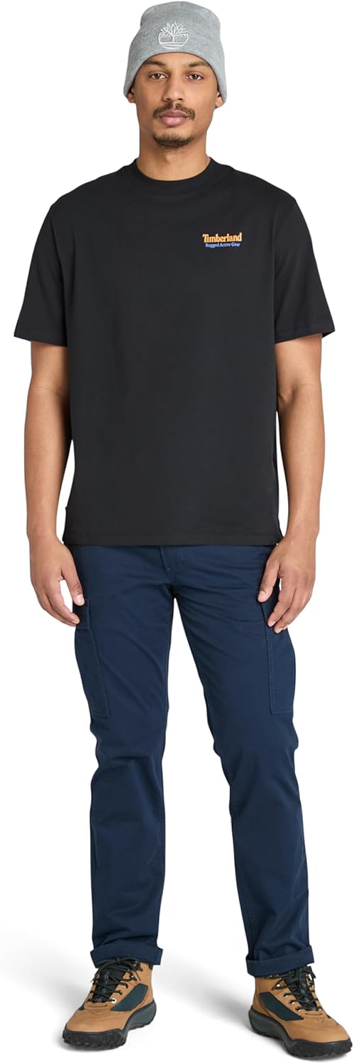 Timberland Mens Rugged Active Gear Back Graphic T-Shirt - Image 2