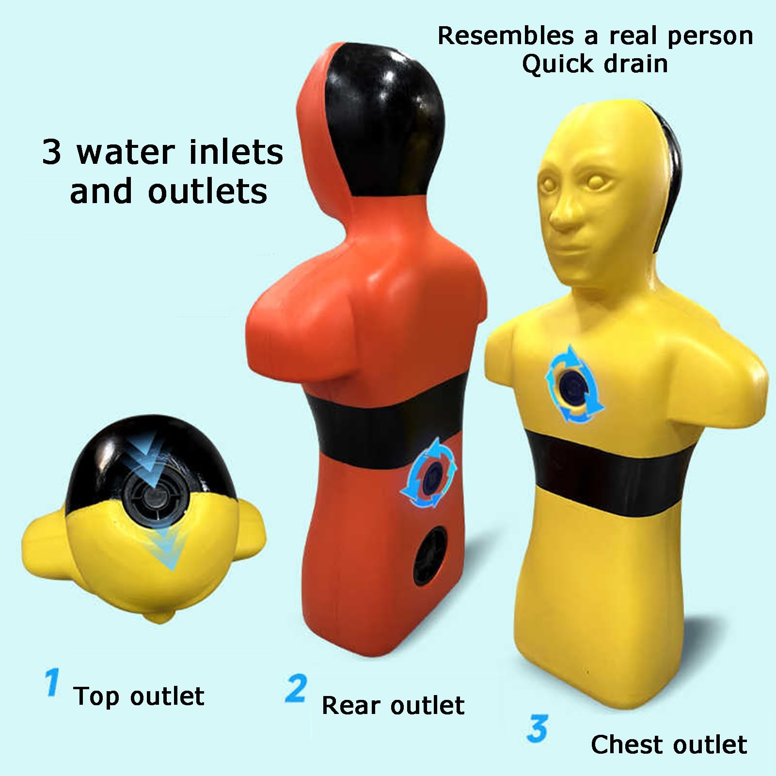 Chupete de entrenamiento de rescate acuático, simulación pesada reutilizable para escuelas de piscina y uso doméstico, no requiere montaje