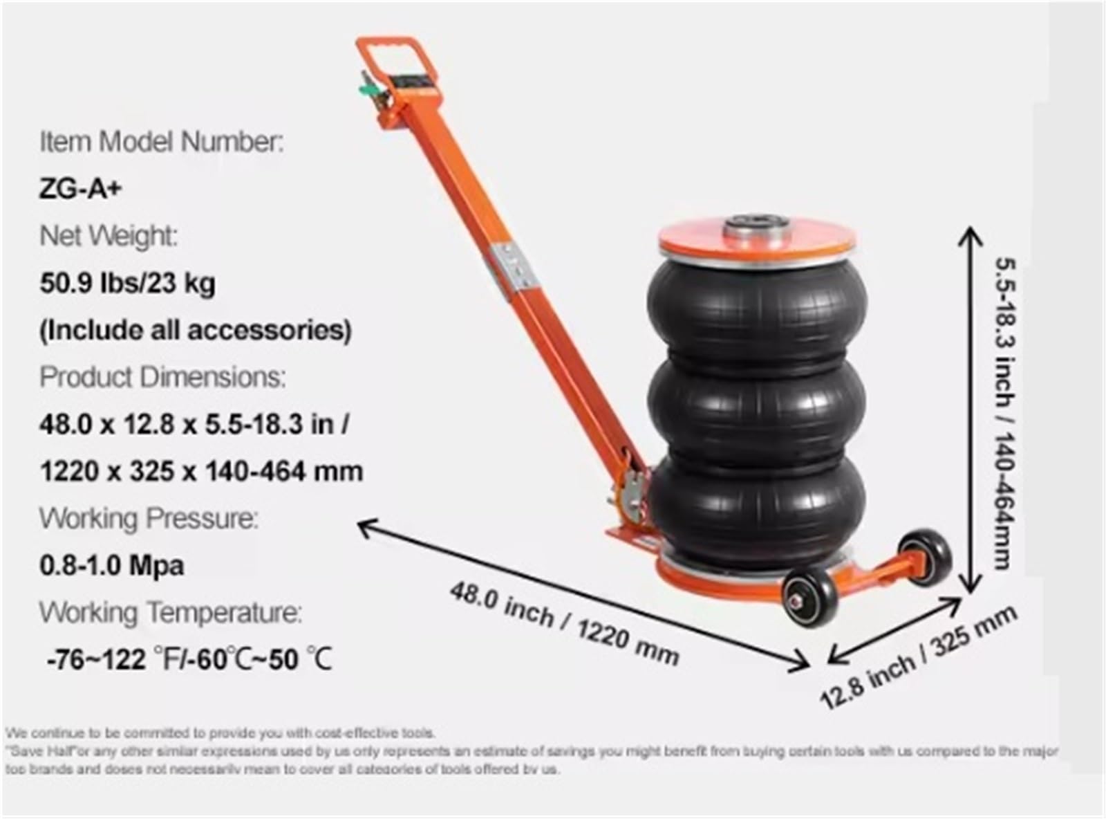 lewarek samochodowy Regulowany uchwyt Air Jack 3/5 Gruba gumowa podkładka