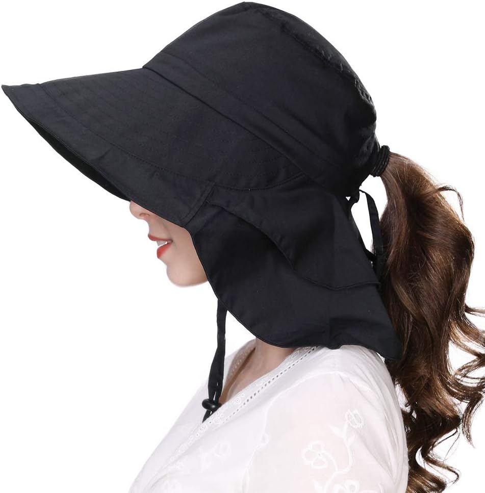 Fancet LifeComhats Ladies Summer Beach Sun Hats for Women Wide Brim Packable Foldable UPF50+ UV Protection Travel Hiking
