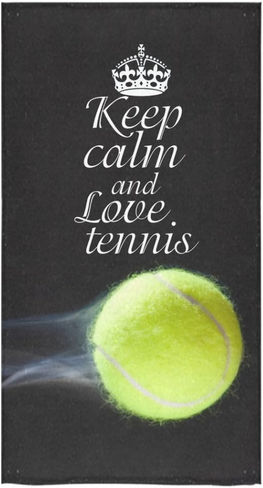 Christmas/New Year Gifts Tennis Ball Keep Calm And Love Tennis Thin Soft Towel 30"x56"(One-sided Printing)