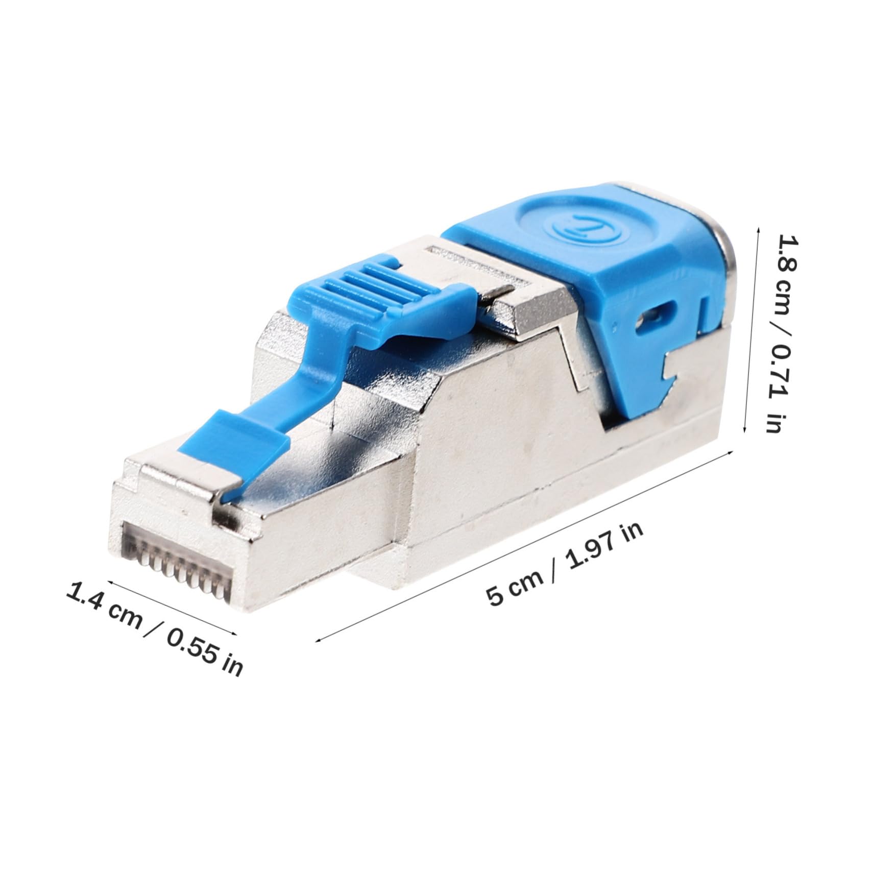 OSOLADY Shielded Cat Modular Connector Tool Network Connector for Ethernet Cables Fast Wiring Design Compatible Desktop Laptop Router and More
