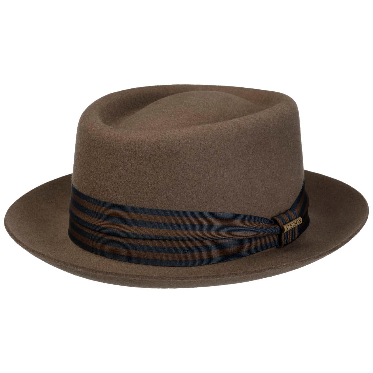 Stetson Pork Pie Wollhut Herren Winter Wasserabweisend Knautschbar Ripsband