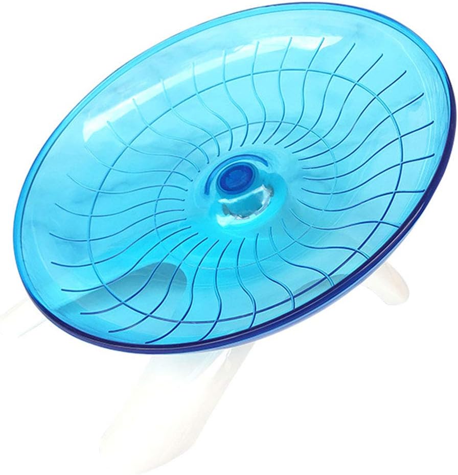 TEHAUX Hamster Flying Saucer Silent Running Exercise Wheel for Gerbil Rat Mouse Hedgehog Small Animals ï¼ˆ Random Color