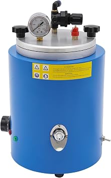 Jewelry Wax Injector Machine, 110V 350W Vacuum W-ax Injector for Jewelry Molds, 5.51lb Capacity Round Barrel Mini Wax Injection Machine with Double Nozzles 86-230F for Jewelry W-ax Injection