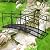 Kinfant Outdoor Metal Garden Bridge - 8 Ft Decorative Iron Garden Arch Footbridge with 2 Safety Patterned Siderails for Pond, Creek, Stream (96”*28”*35.6”)