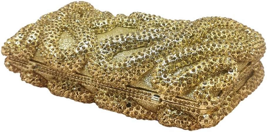 Luxury Craftsmanship Snake Design Crystal Handbag Clutch Rhinestone Evening Bag Purse for Women Bridal Wedding Party