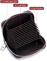 Whakano Valódi Bőr Bankkártyatartó RFID Védelemmel - Pénzcsipesszel és Érmetartóval, Vízálló Unisex Pénztárca, Igazolványtartó, Fekete 3