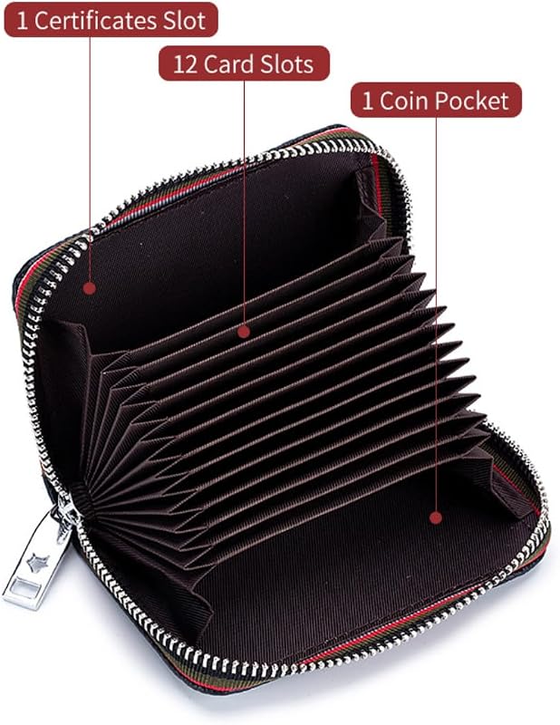 Whakano Valódi Bőr Bankkártyatartó RFID Védelemmel - Pénzcsipesszel és Érmetartóval, Vízálló Unisex Pénztárca, Igazolványtartó, Fekete