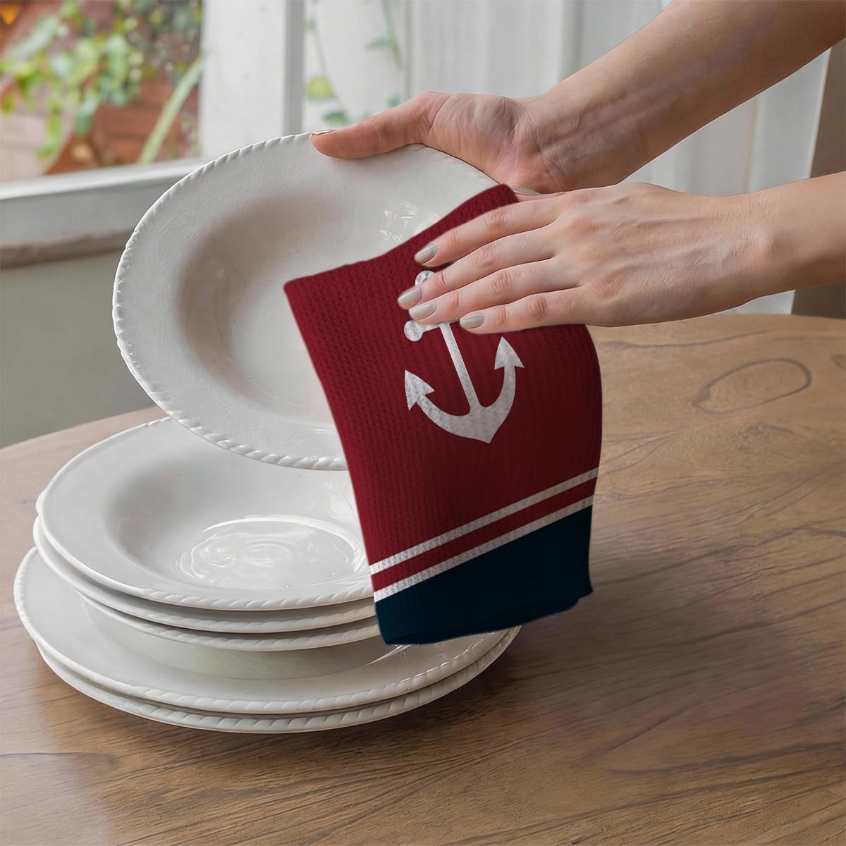 Nautical Hand Kitchen Towels, Nautical Bathroom Decor Gifts for Women image 5