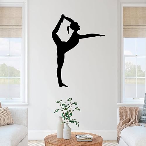 Miniatura 3 de Metal Sign Laser Cut Sign The Gymnastics Iron Art Wall Sculpture Hanging House Decorative Plaque Home Decor for Bedroom Dance Room Gym Yoga Studio