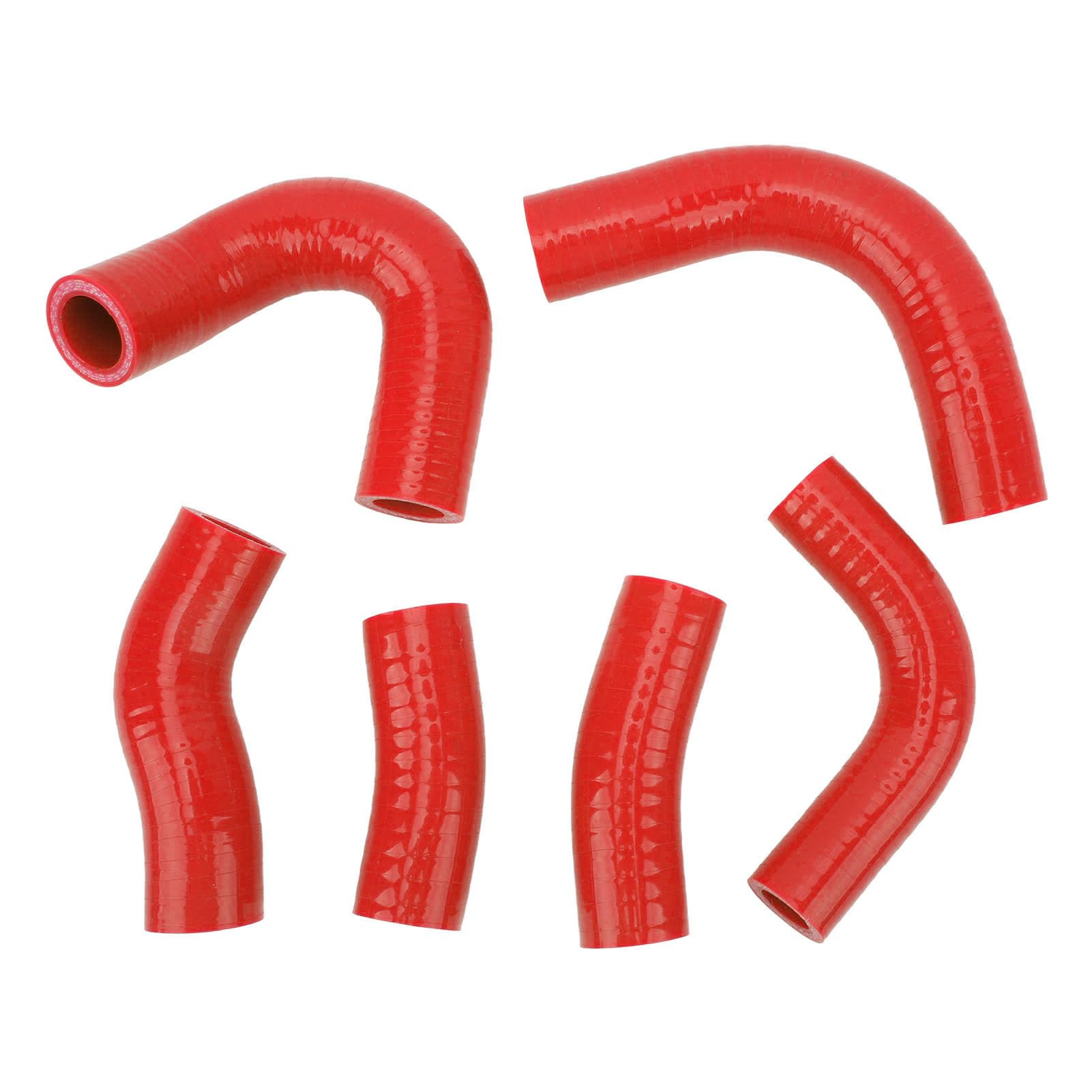 Cocoarm Tubo Flessibile del Liquido di Raffreddamento del Radiatore, Kit Tubo Flessibile del Radiatore Resistente Al Calore in Silicone per VF1100C VF1000C V65 (rosso)