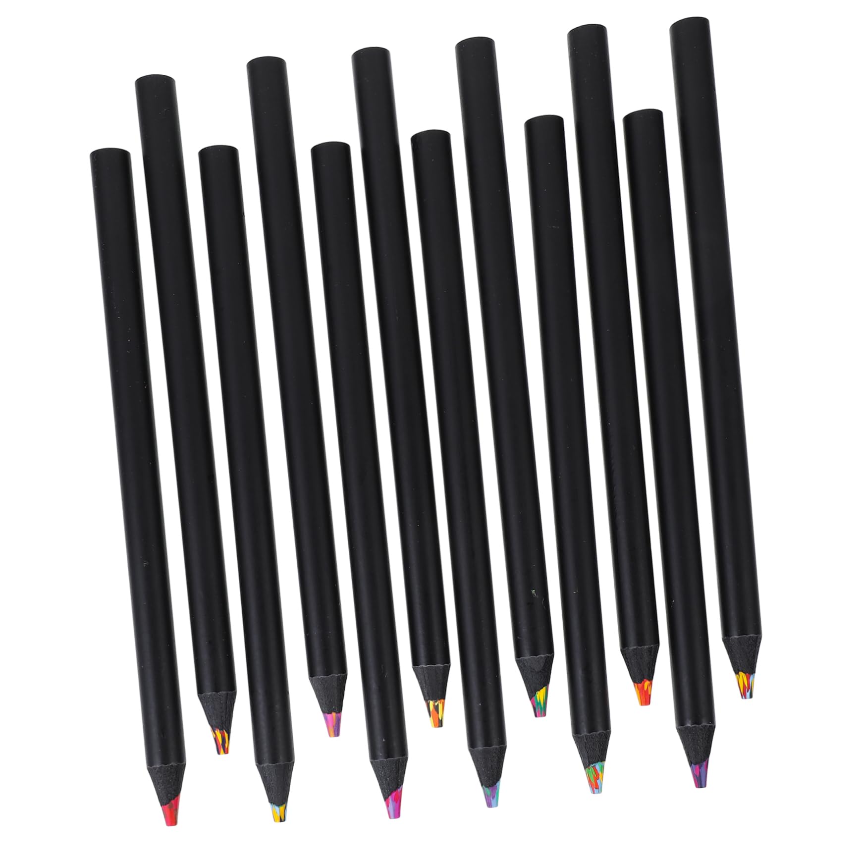 Lápices de arcoíris de madera de 12 piezas para colorear y dibujar 8