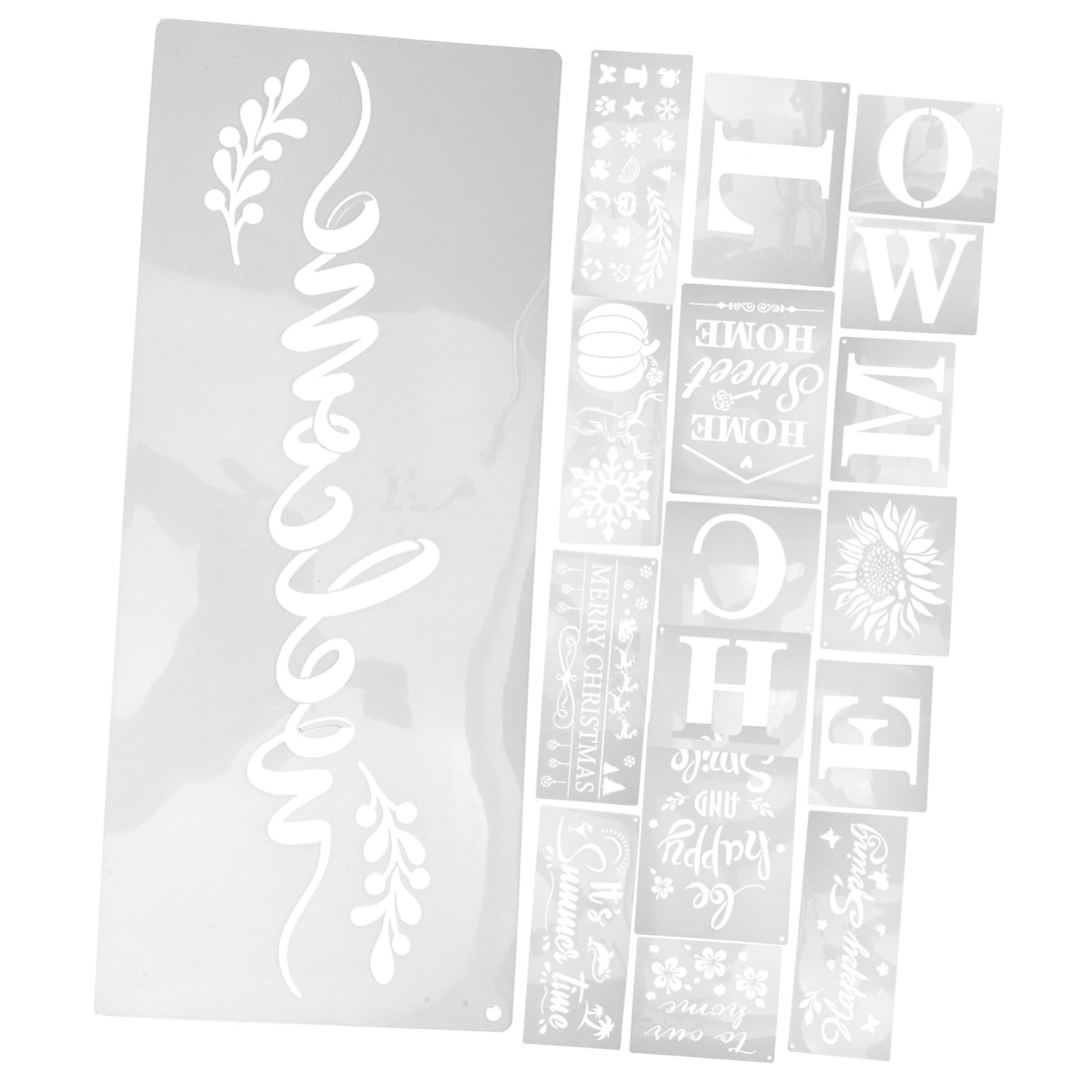 SHINEOFI 5 Series Cómodas Plantillas De Bienvenida Plantillas Decorativas De Bienvenida Artesanía Para Plantillas De Manualidades Plantillas Pintadas Dibujo La Mascota 26 Hojas*5
