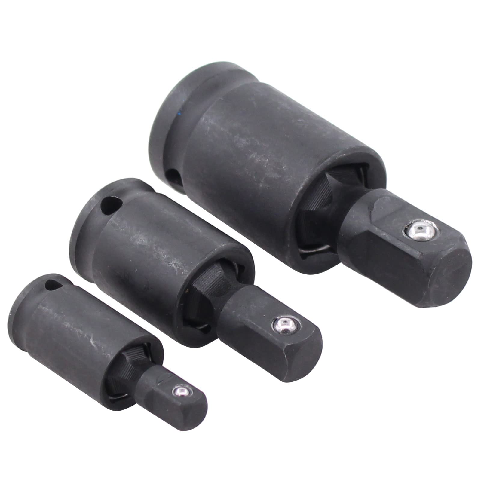 Doo Engy Kraft Kugelgelenk 1/2 1/4 3/8 Gelenksatz Gelenk Adapter Schlagschrauber Kardangelenk Nuss für Hand- und Schlagschrauberbetrieb mit Aufnahme für Arretierstift und Gummiring