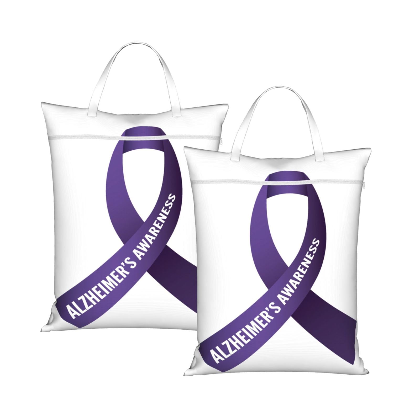 Cyanlit 2Pcs Wear Purple Alzheimer's Awareness 2 Pcs Large Travel Laundry Bags Waterproof Wet Dry Bag For Travel,Swimming