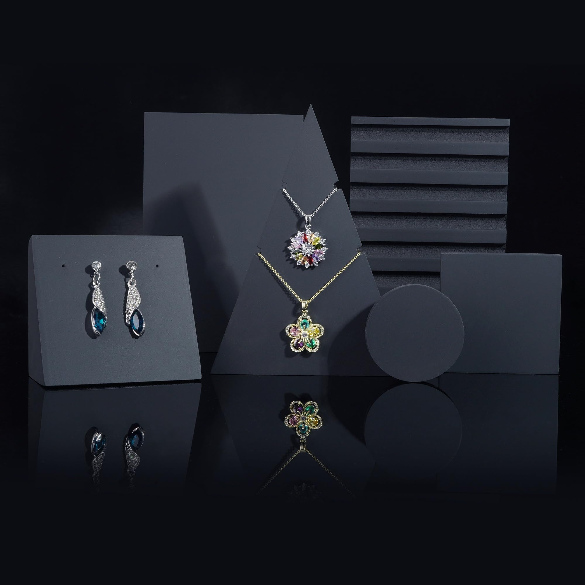 Jewellery Photography Props Solid Foam Light Weight Set of 6 Geometric Shape for Small Business Decorations