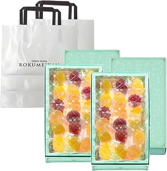 Western Confectionery Kanunukan Bounty Shizuku with Handle, Set of 22 Pieces Gift, 12 Types of Fruit Jelly, Souvenir, Sweets, Single Bite Jelly