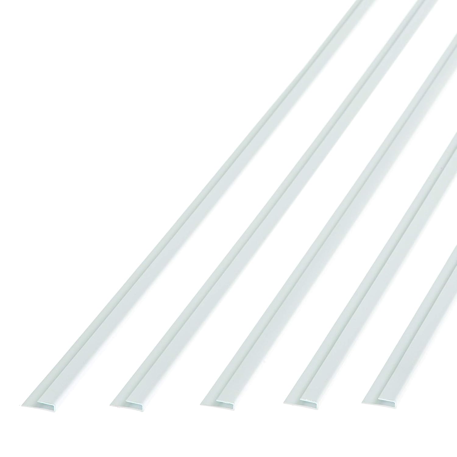 FASÄDE 47 in. Decorative Vinyl J Trim Gloss White (5 Pack)