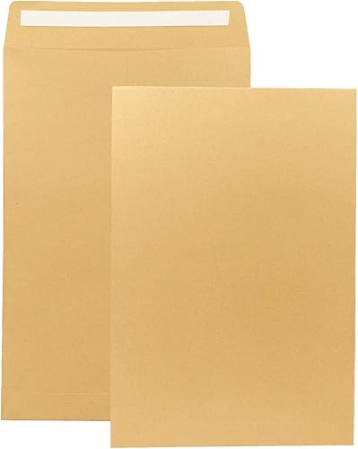 Gooline Sobres de envío de catálogo de 9 x 12 pulgadas 100 unidades fuerte cierre de despegue y sellado con cinta autoadhesiva en la solapa