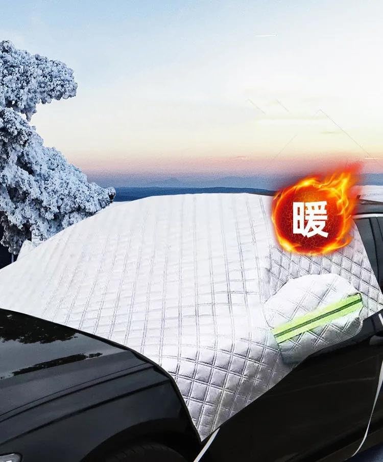 Couverture Pare-Brise Voiture Couverture Neige Universelle Pare-Brise Voiture Pare-Soleil D'extérieur Étanche Anti-Gel Accessoires Protection Automobile l'hiver Bache Pare-Brise