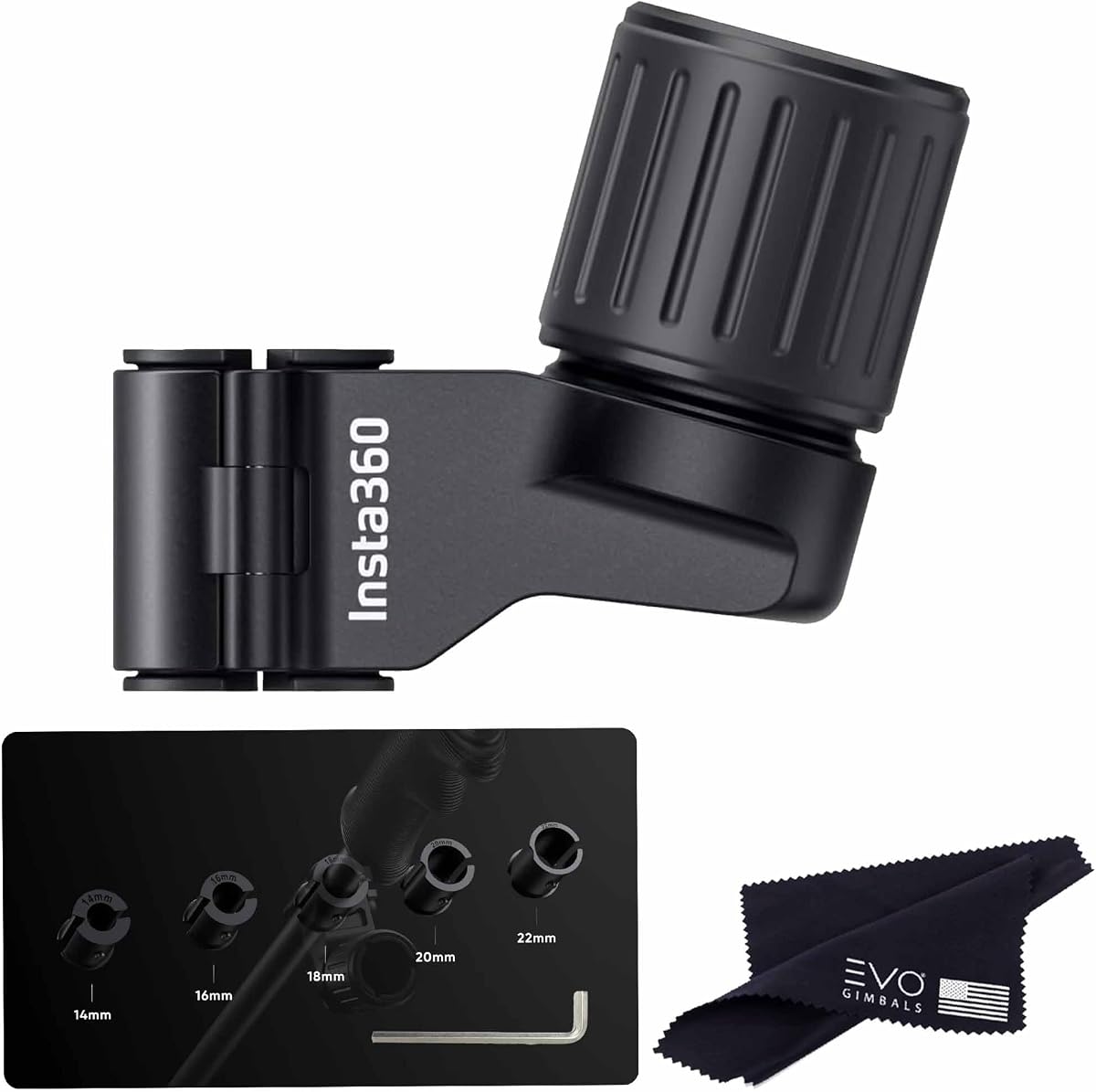 Insta360 Soporte para bastón de esquí para cámaras de acción, compatible con X3/ ACE/ACE PRO/ONE RS/X2, GoPro Hero12/11/10/9, DJI OSMO Action 4/3/2 (solo soporte para bastón de esquí), negro, CINSBAVQ-ALT4