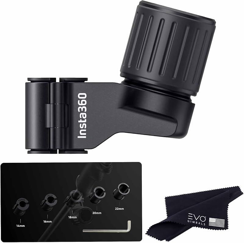Insta360 Soporte para bastón de esquí para cámaras de acción, compatible con X3/ ACE/ACE PRO/ONE RS/X2, GoPro Hero12/11/10/9, DJI OSMO Action 4/3/2 (solo soporte para bastón de esquí), negro, CINSBAVQ-ALT4