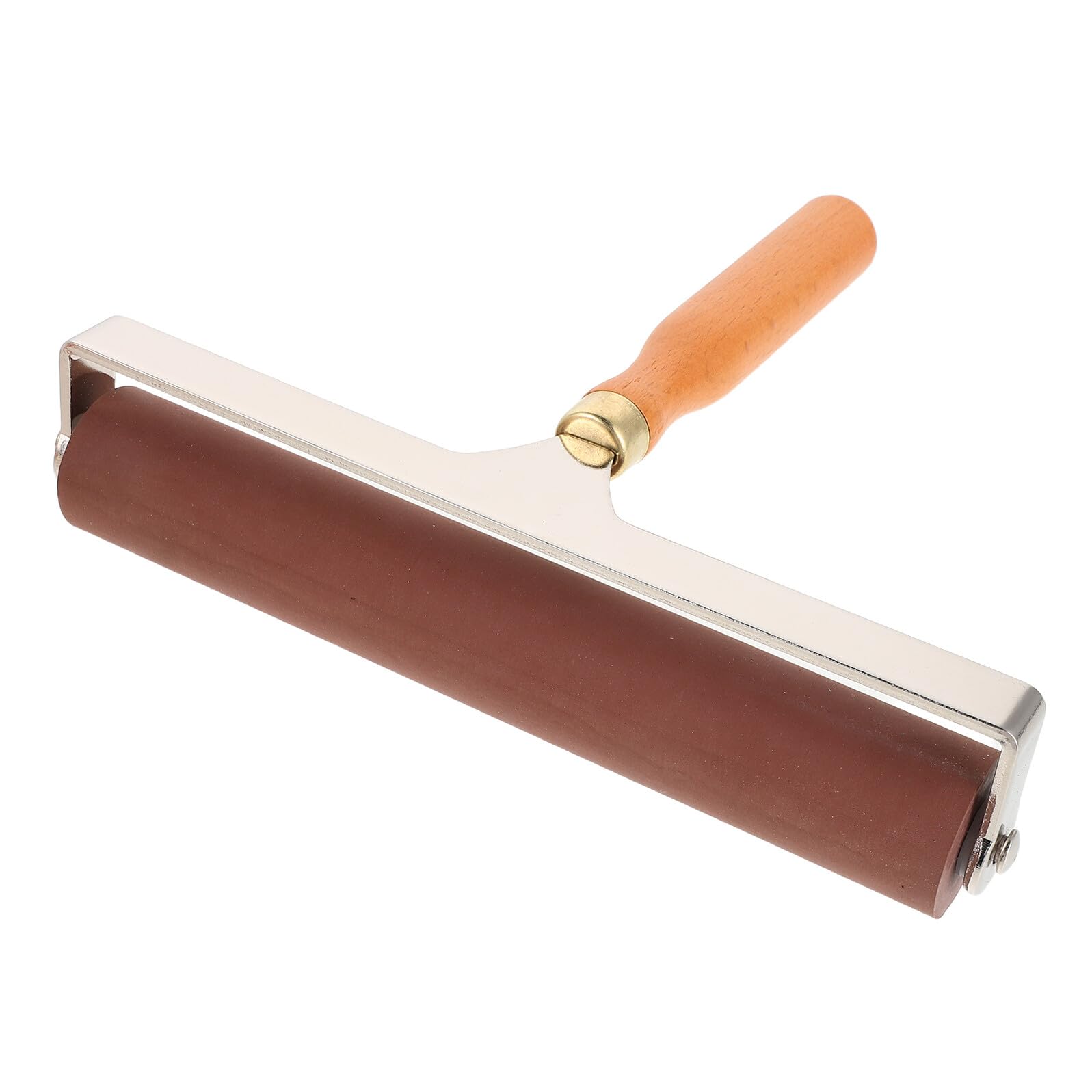 SUPVOX Rodillo de Goma para Grabado Mango de Madera 20 CM Juego de Rodillos de Tinta para Impresión y Manualidades Herramienta Antideslizante Multiusos para Artistas y Estampado