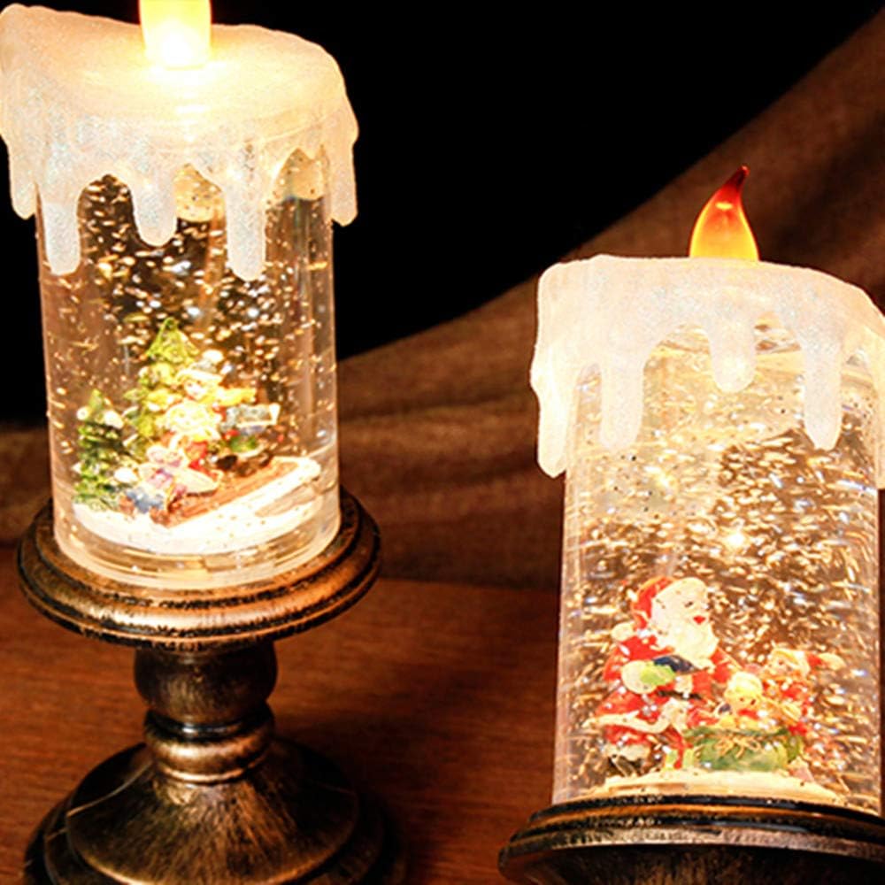 Christmas Candlestick Decorations Artificial Candles Beautiful Shapes Hand-Painted Three-Dimensional Relief Patterns Suitable for Home Decorations.