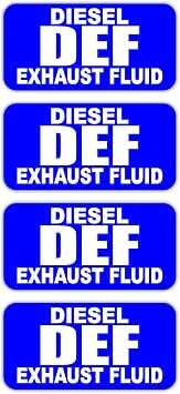 DEF Diesel Exhaust Fluid Sticker Decals | Diesel Exhaust Fluid Labels for Diesel Engines, DEF ONLY Fuel Markers