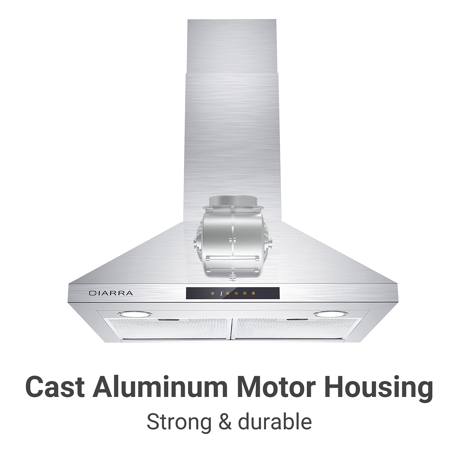 CIARRA Range Hood 30 inch 450 CFM Convertible Wall Mount Range Hood