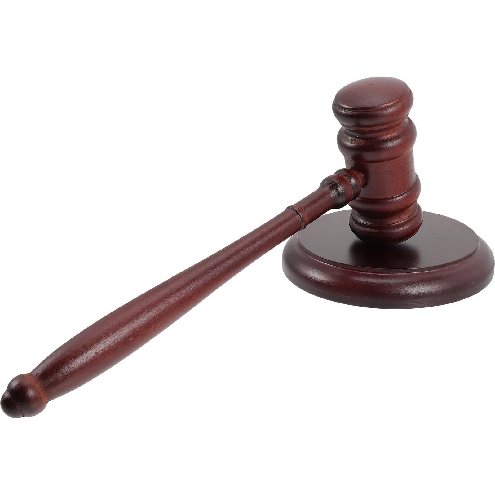 Solid Wood Portable Judge Gavel with Sound Block, Lightweight Auction Hammer for Courtroom Lawyers Judges Meetings Wood Mallets
