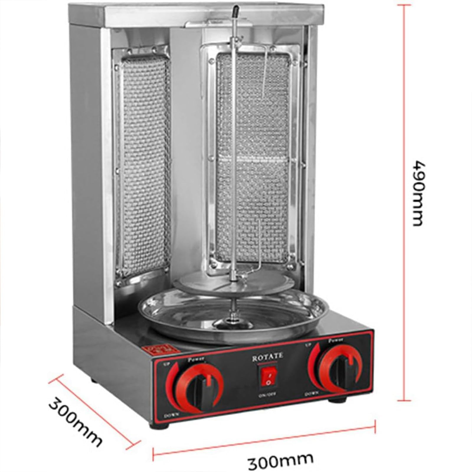 Electric Gyro Machine Vertical Broiler Rotisserie Shawarma