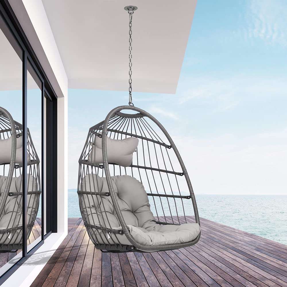 Buy RADIATA Foldable Wicker Rattan Hanging Egg Chair Without Stand