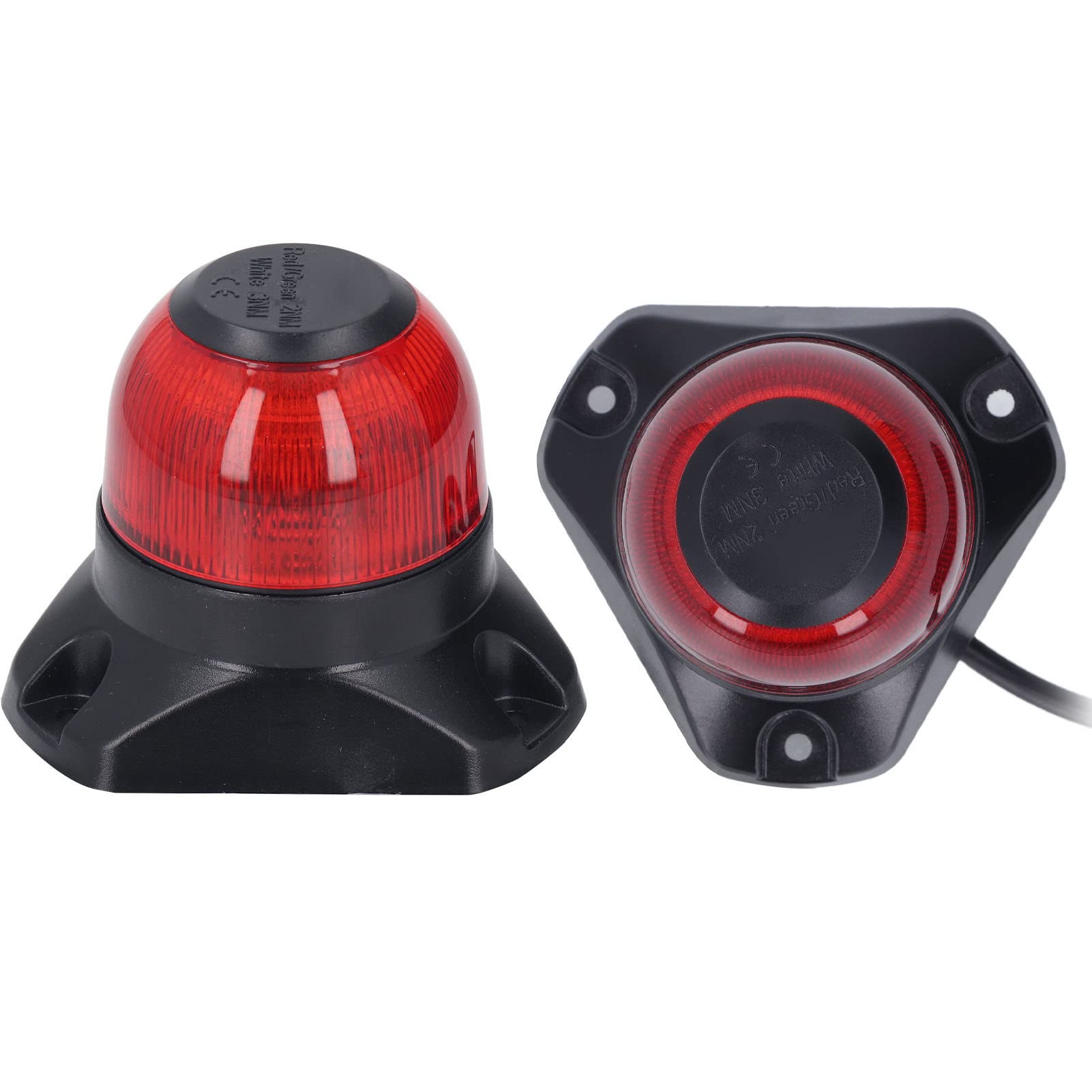 Luce di navigazione per barca Luce di poppa pieghevole a LED antiriflesso DC10‑30V 3W Segnale di navigazione marina (Rojo 2NM 87LM)