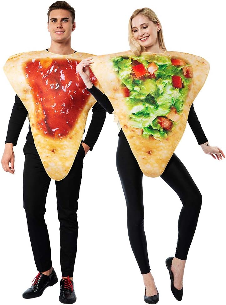 Couple Halloween Costume Adult Nacho Tortilla Chips Mens Womens Food Mascot Match Outfit Onesie