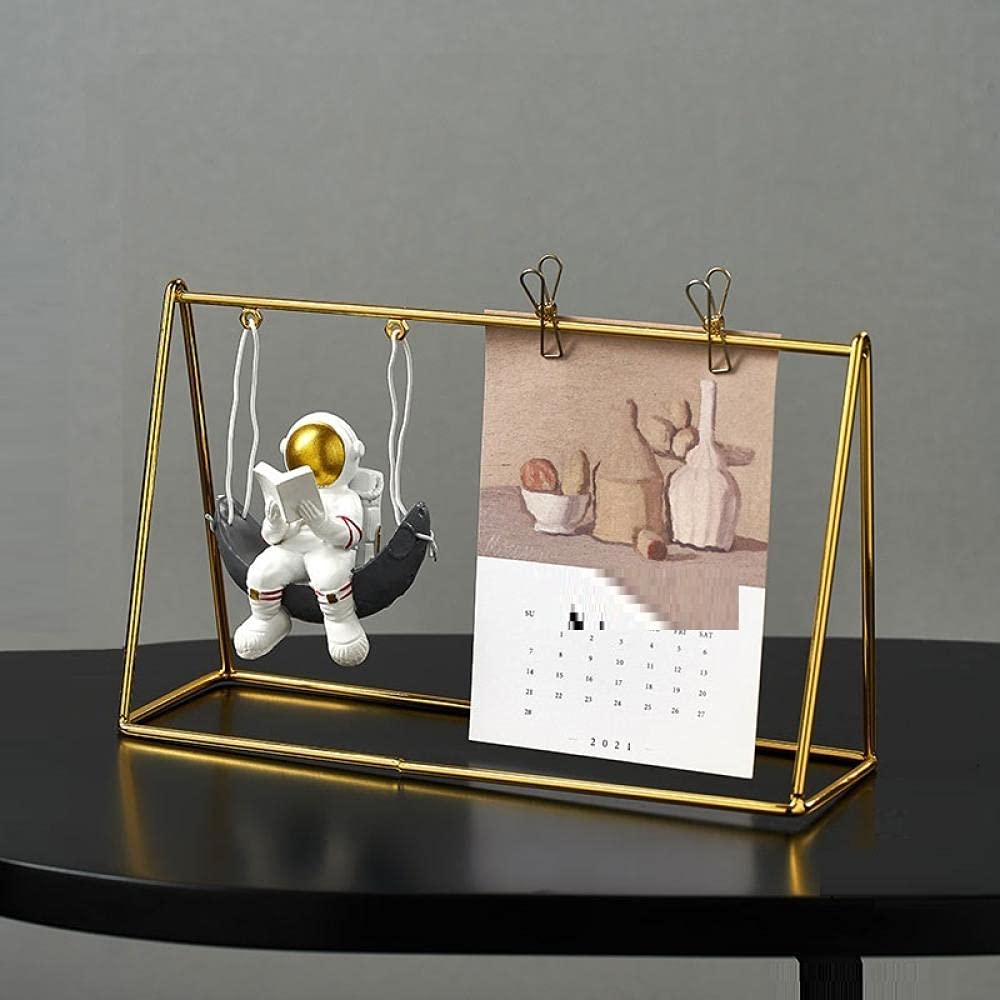 Pequeña Escultura Estatuas De Astronauta Decoración De Escritorio De Oficina Figuras De Astronauta Sin Calendario De Papel