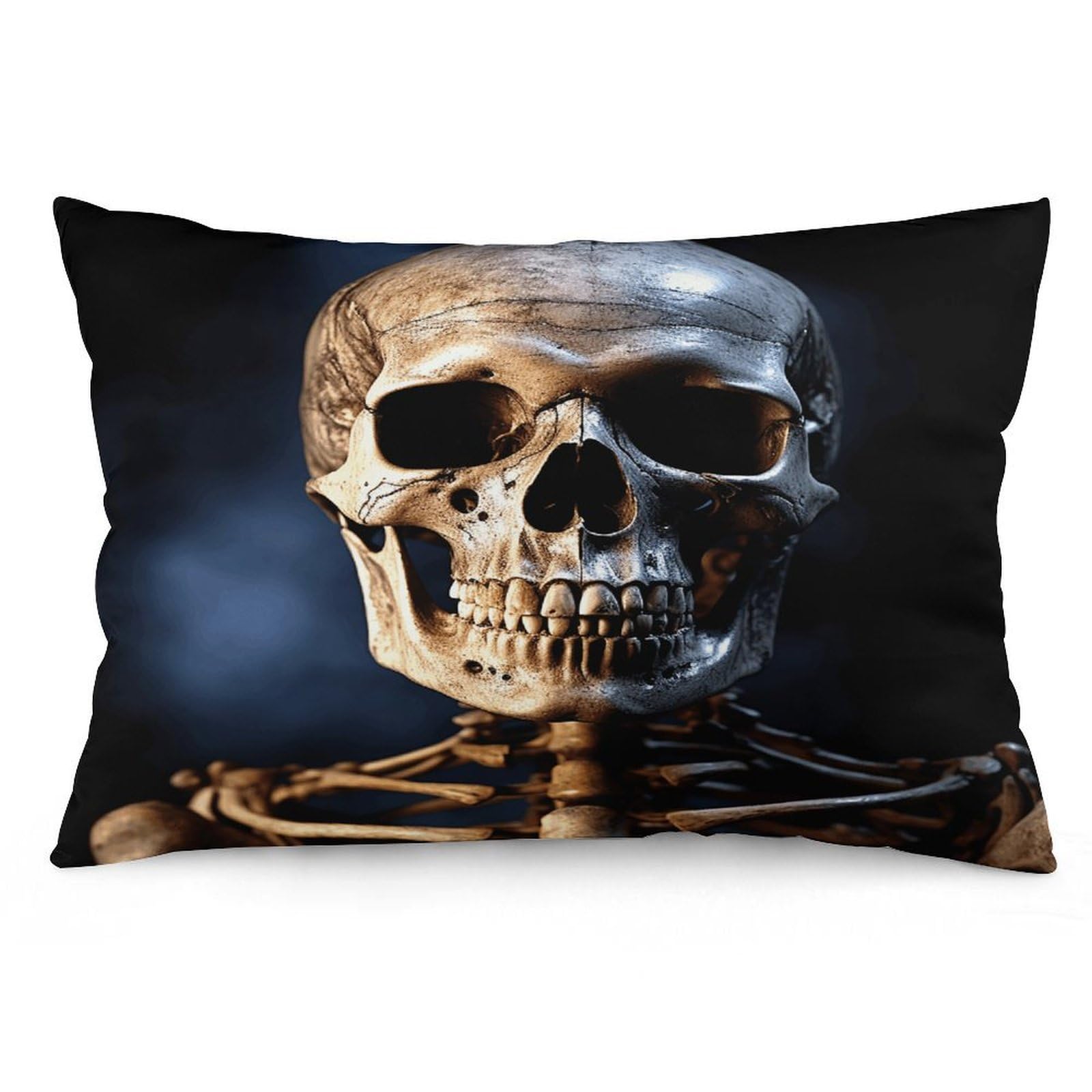 Wsoihfec Style Skeleton Throw Pillow Covers Decorative, Pillow Cases Soft Plush, Modern Farmhouse Boho Cushion Cover For Bed Couch Sofa Living Room Spring Decor12 X20