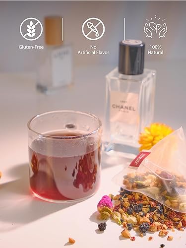 Vista 172 de TeeLux Mugwort Tea Bags - Té de hierbas de artemisa seca natural, sin cafeína, 40 bolsas de té