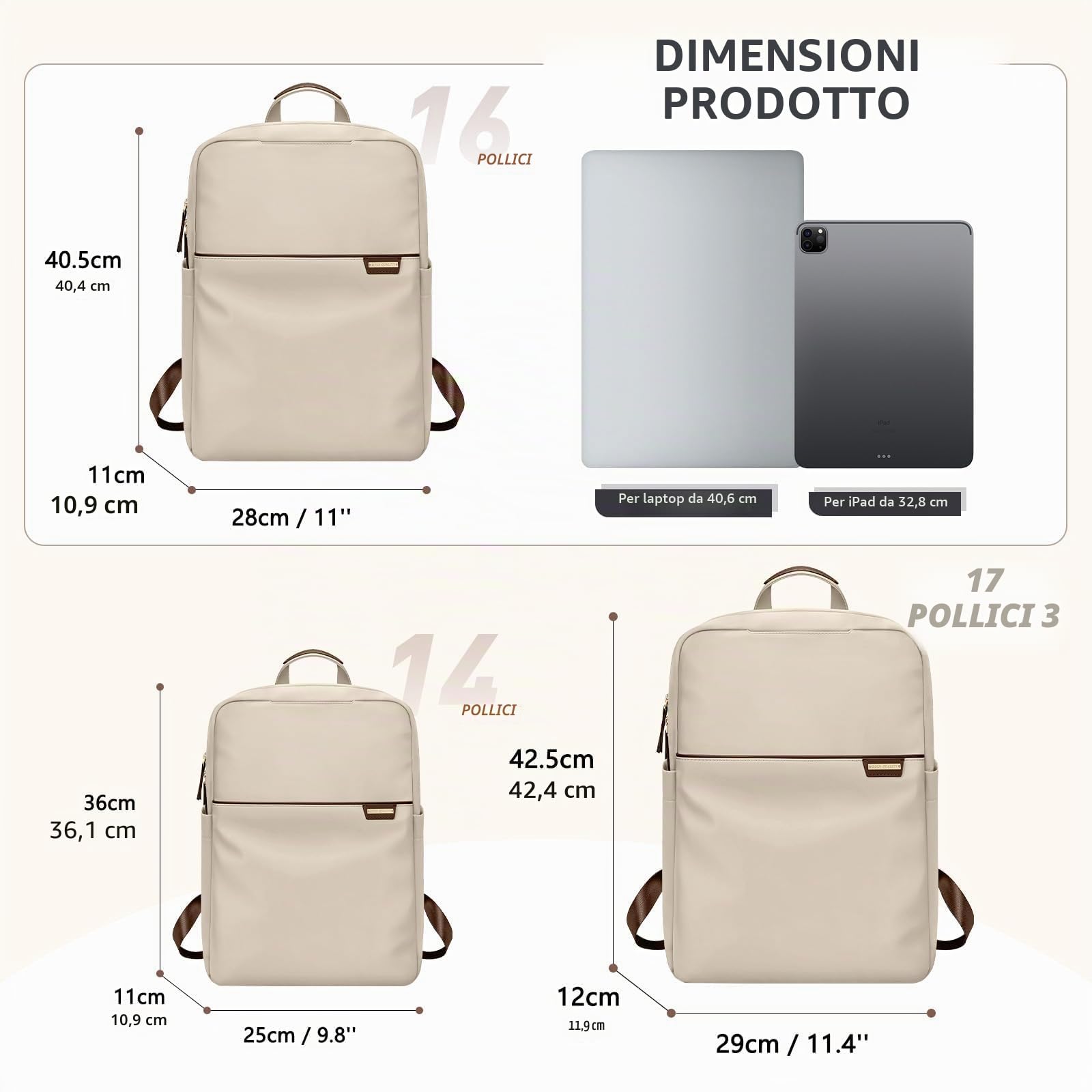 Zaino Porta PC Donna,Multifunzione 17.3 Pollici Zaino Donna Antifurto Zaino Scuola Zaino per Computer Zaino da Viaggio,Borse da Cabina per Easyjet, Zaino per Università