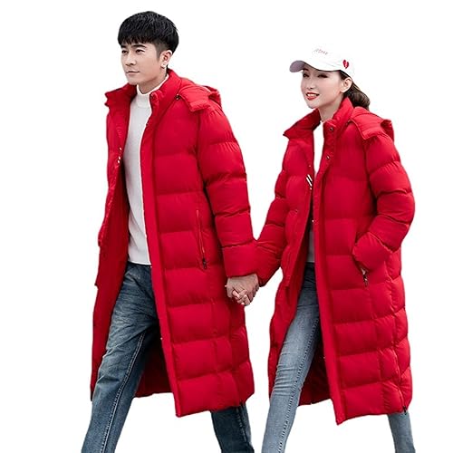 ANUFER Unisex Uomo Donna Lungo Giacca Puffer Termico Cotone Imbottito