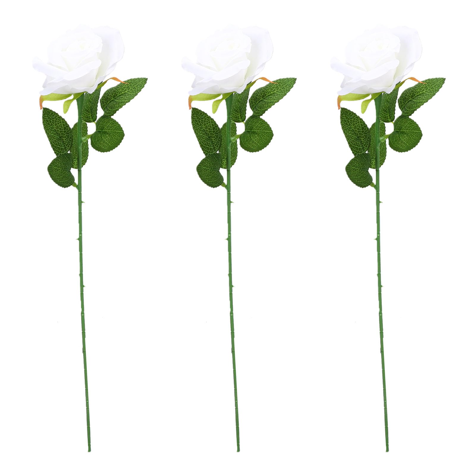 Roses artificielles blanches en soie de qualité supérieure pour une ambiance douce